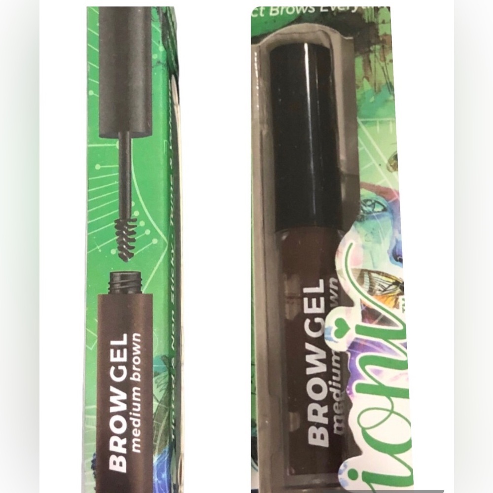2pack medium brown tinted‎ non-sticky brow gel new FREE